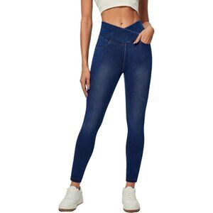 Women Jeans High Waisted Stretchy Jeggings Tummy Control Pockets